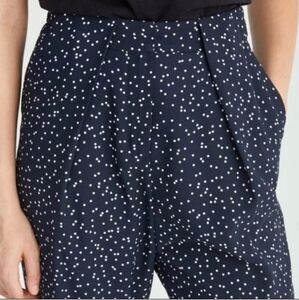 Frank And Oak Women's Navy & White Polka Dot Dress Pants In Size 8